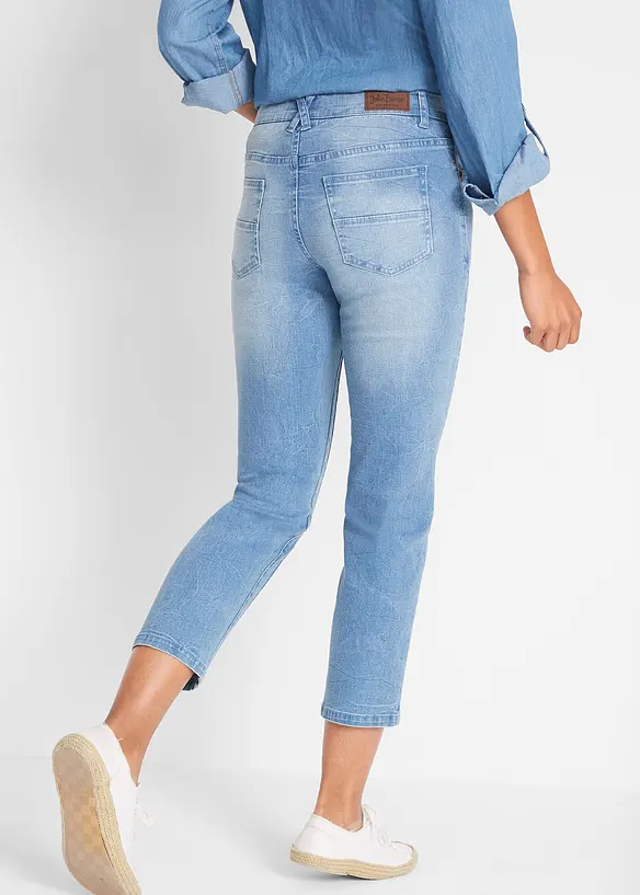 Jean slim taile mi-haute, raccourci, bonprix