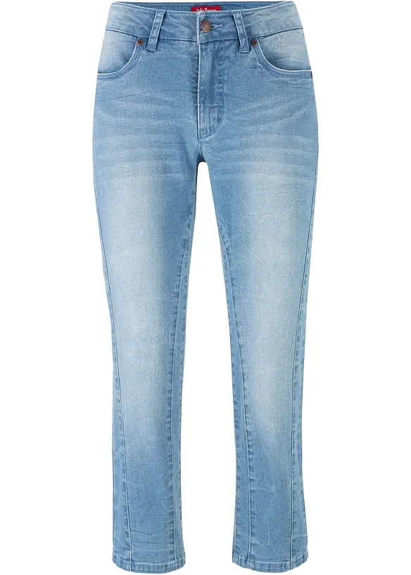 Jean slim taile mi-haute, raccourci, bonprix