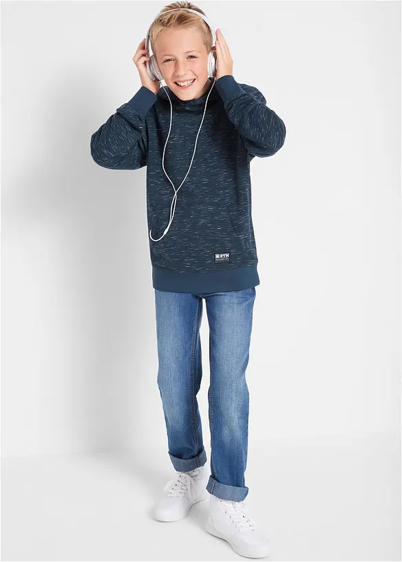 Sweat à capuche en coton mélangé, bonprix