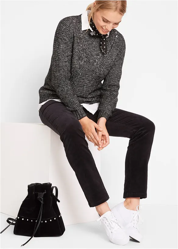 Stretch-Cordhose, Straight, bonprix