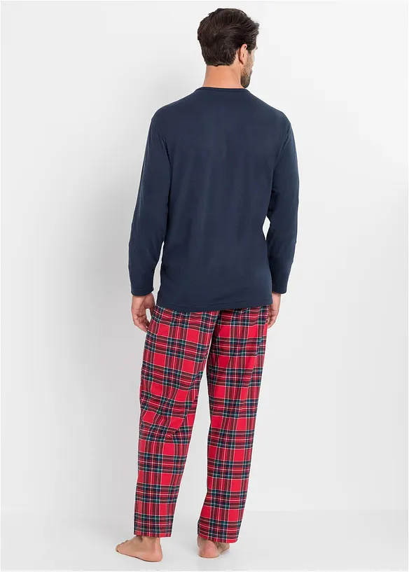 Pyjama col boutonné 100% coton, bonprix