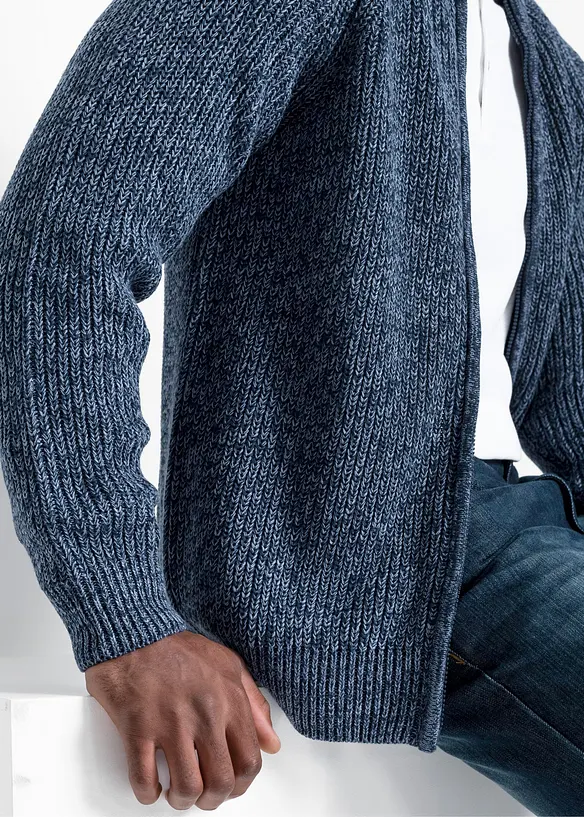 Grobstrickjacke mit Rippstruktur und Baumwolle, bonprix
