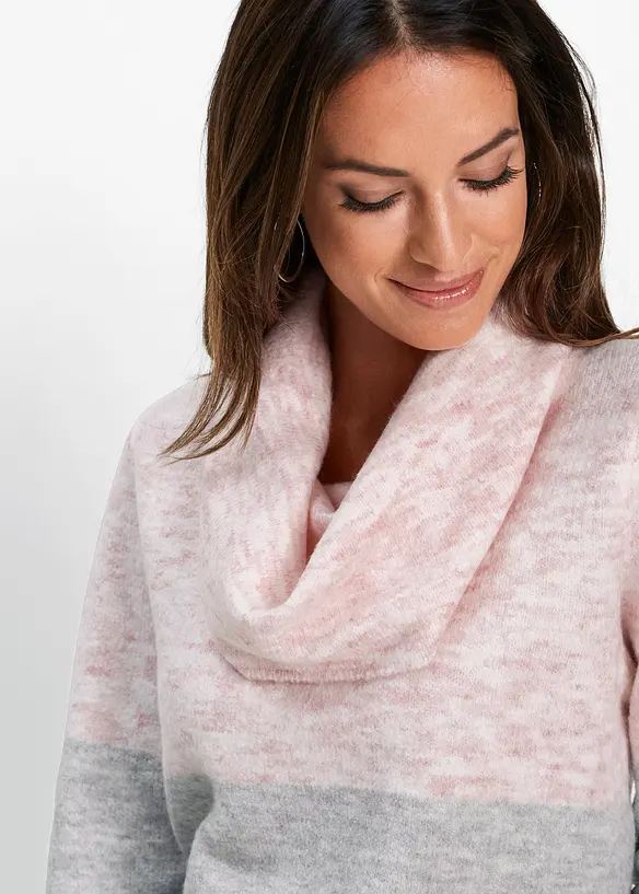 Pull col boule, bonprix