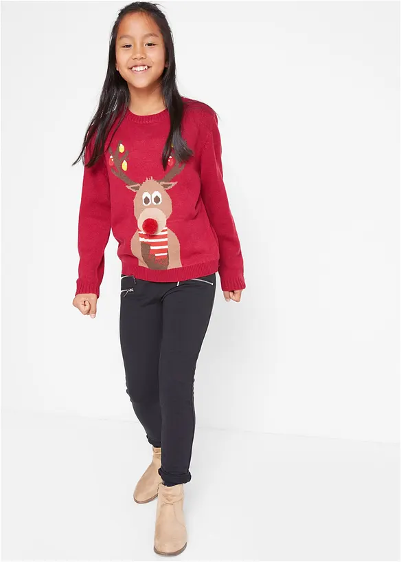 Feinstrickpullover mit Weihnachtsmotiv, bonprix