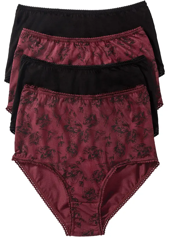 Highwaist Slip mit Bio-Baumwolle (4er Pack), bonprix