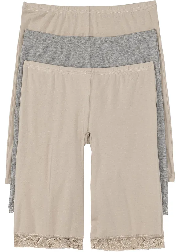 Lot de 3 boxers femme longs en matière douce, bonprix