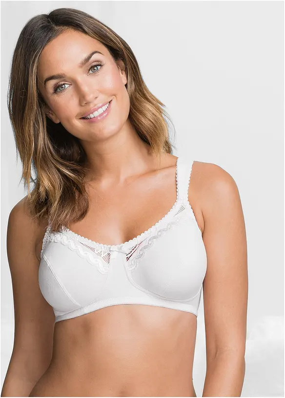 Lot de 2 soutiens-gorge coton sans armatures, bonprix