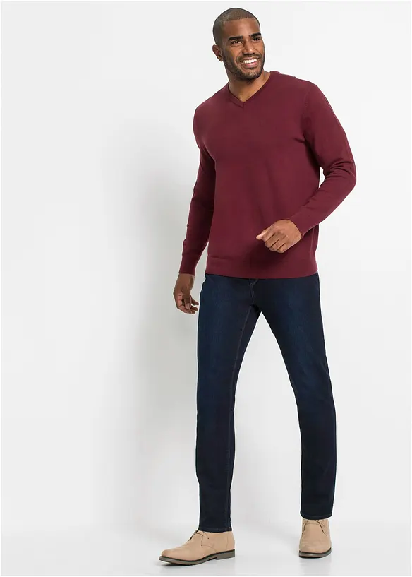 Jean droit multi-stretch avec taille élastiquée, Regular, bonprix