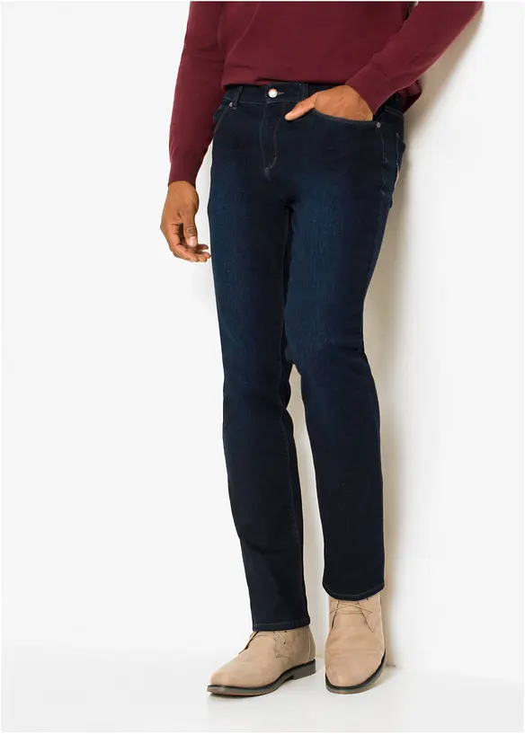Jean droit multi-stretch avec taille élastiquée, Regular, bonprix