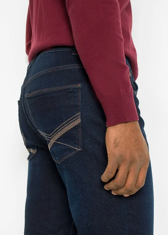Jean droit multi-stretch avec taille élastiquée, Regular, bonprix
