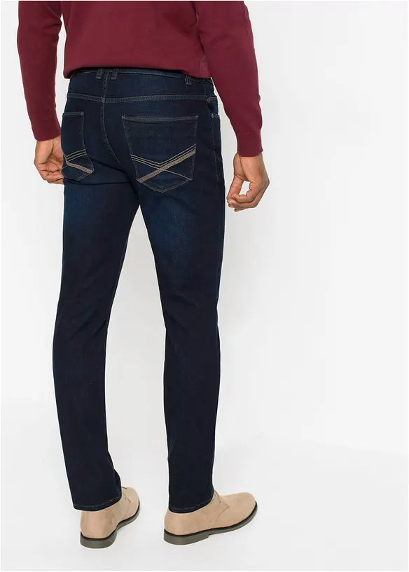 Jean droit multi-stretch avec taille élastiquée, Regular, bonprix