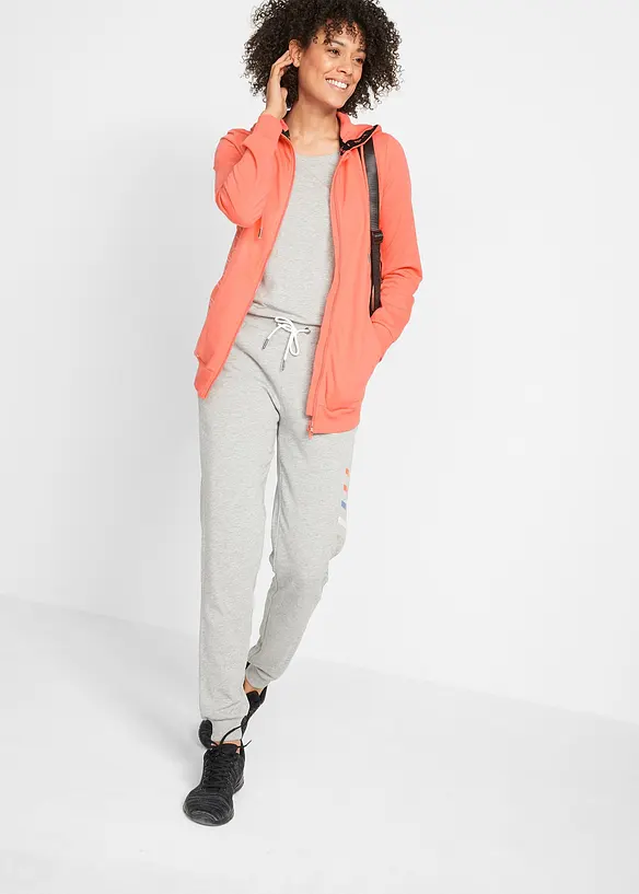 Kapuzen-Sweatjacke aus reiner Baumwolle, bonprix