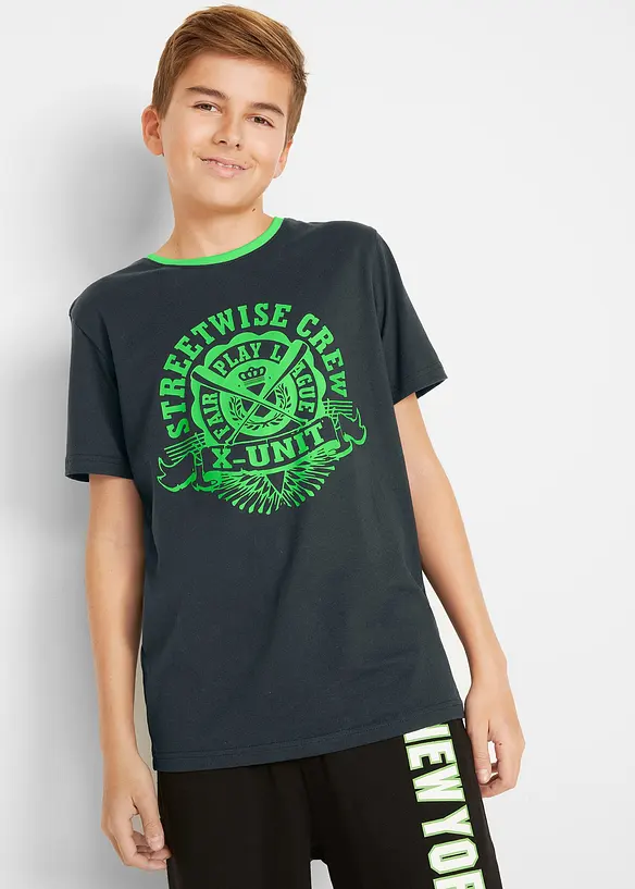 Lot de 2 T-shirts 100% coton, bonprix