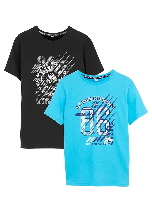 T-Shirt aus reiner Bio-Baumwolle (2er Pack), bonprix