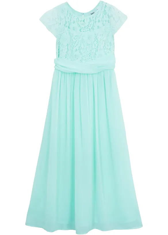 Robe en crêpe avec dentelle, bonprix