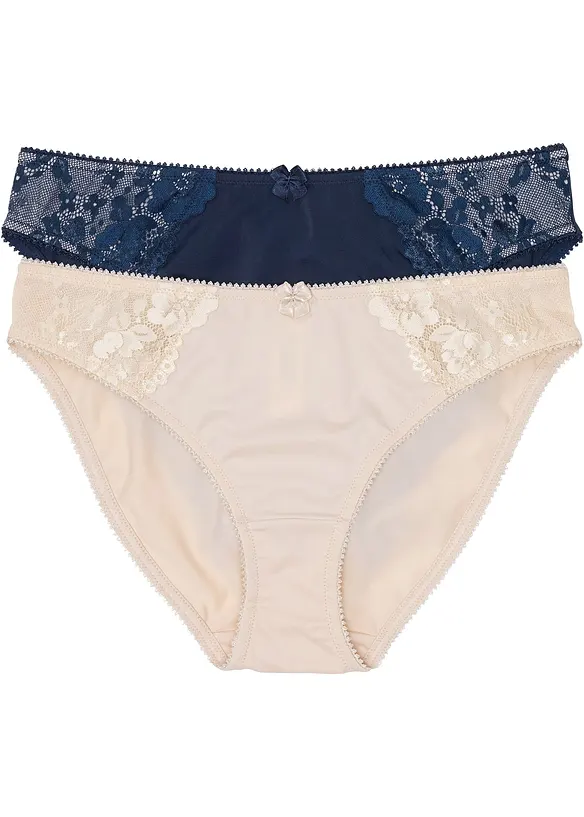 Lot de 2 slips avec dentelle, bonprix