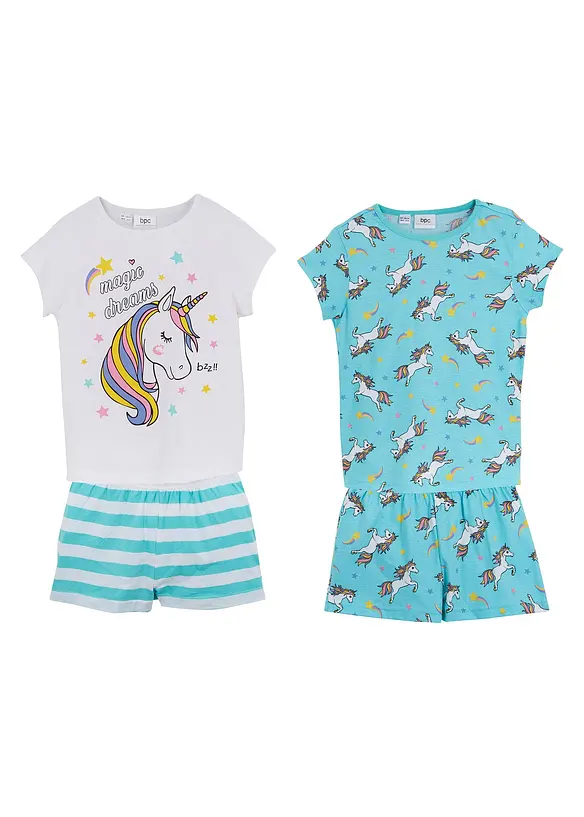 Lot de 2 pyjashorts (ens. 4 pces), bonprix