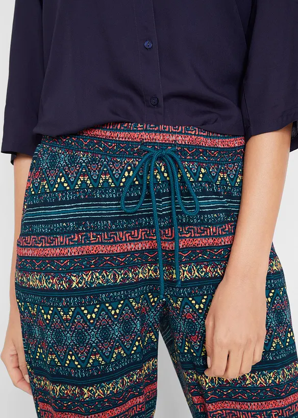 Pantalon en jersey viscose imprimé, bonprix