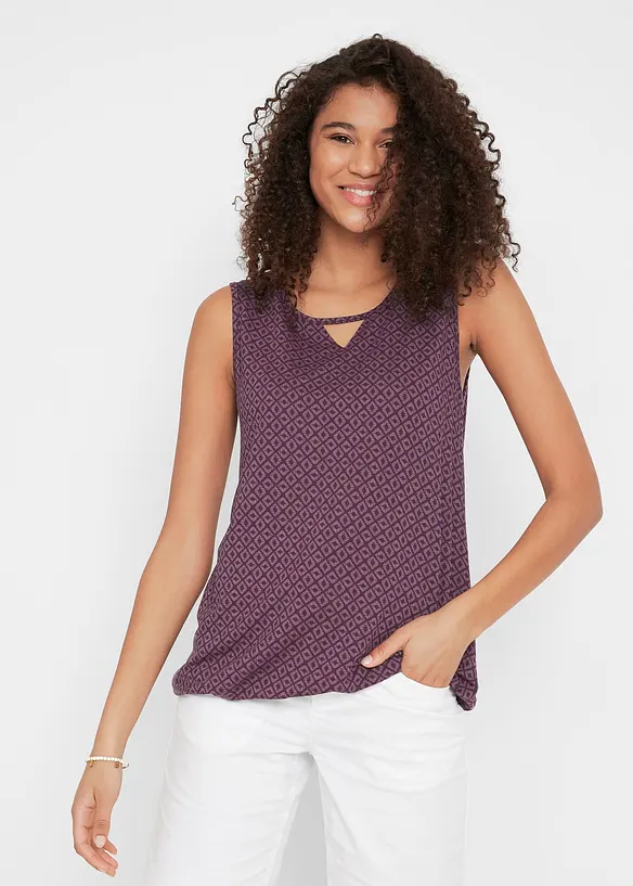 Top avec base élastiquée, bonprix