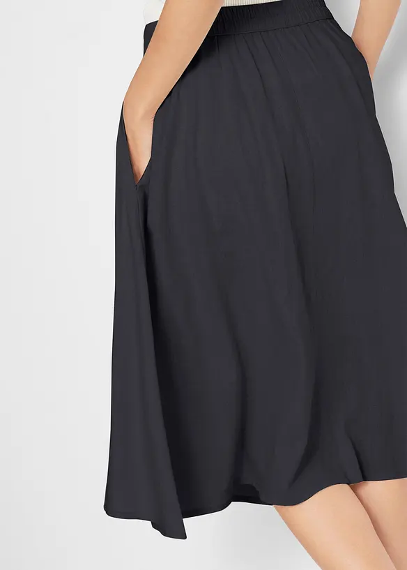 Jupe midi en lin majoritaire, bonprix
