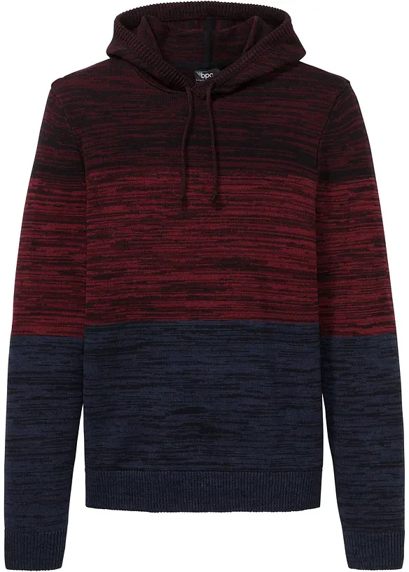 Pull en fine maille à capuche, bonprix