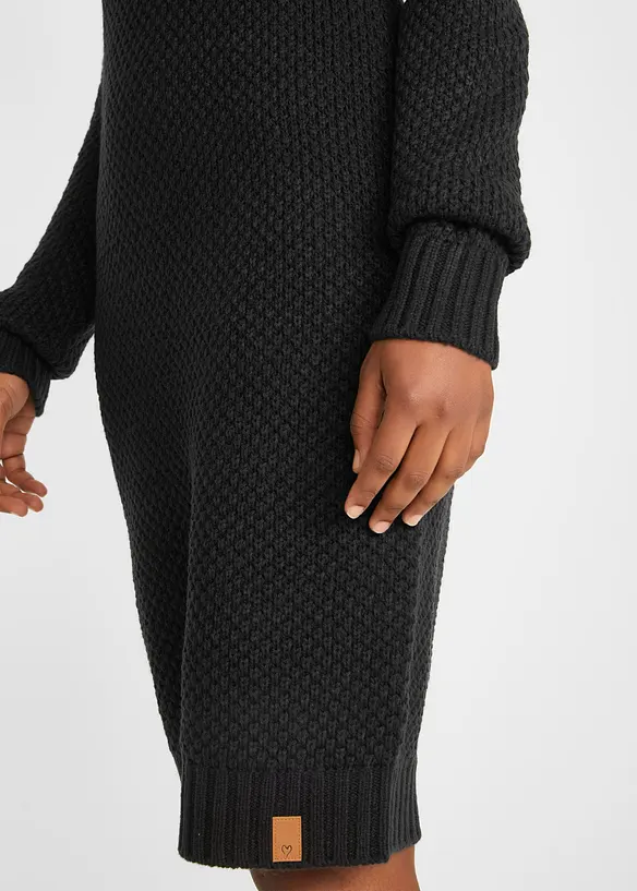 Strickkleid mit Schalkragen, bonprix