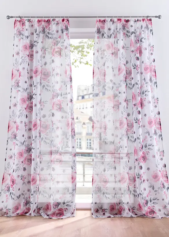 Voilage à imprimé floral (1 pce), bonprix