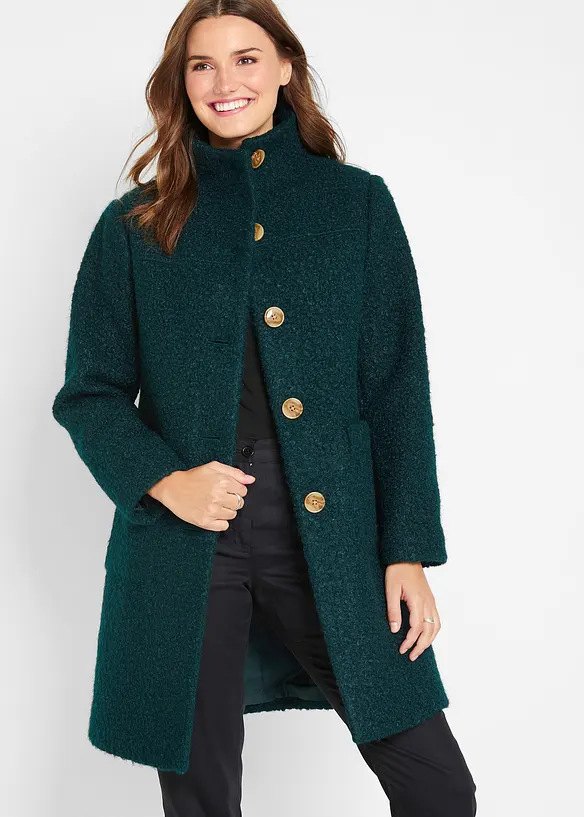 Bouclé-Mantel mit Taschen, bonprix