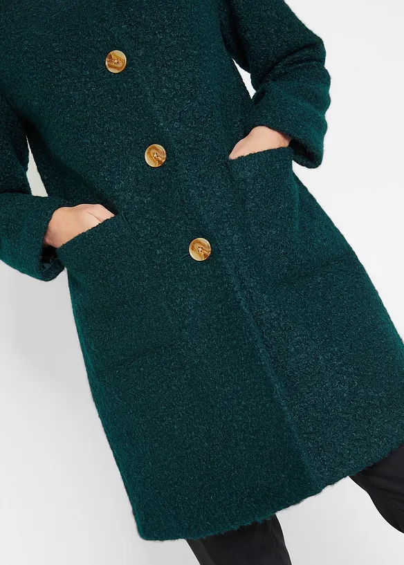 Bouclé-Mantel mit Taschen, bonprix