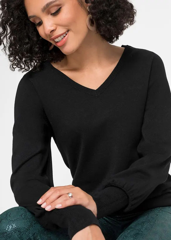 Pullover mit Ballonärmeln, bonprix