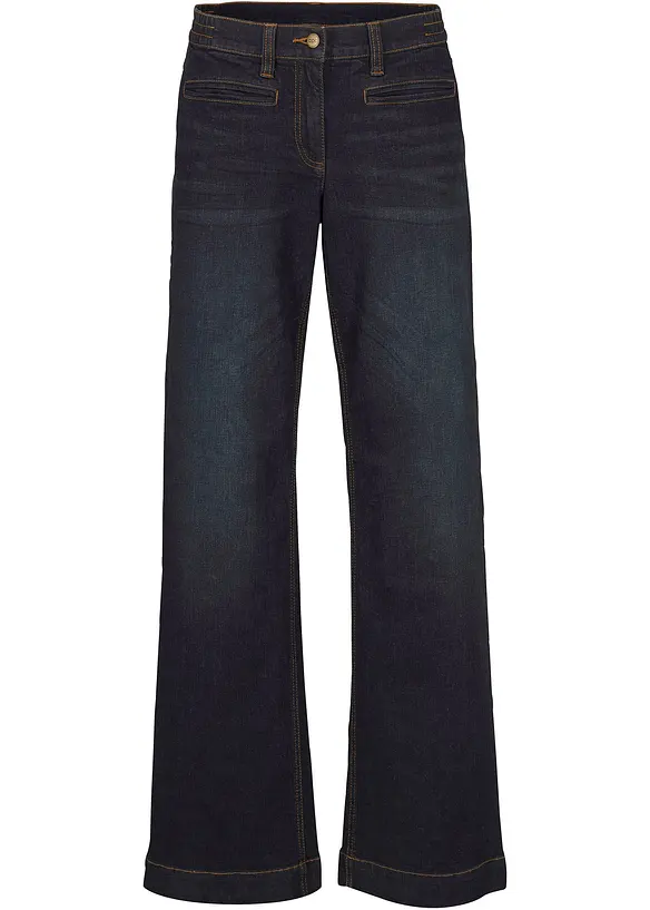 Jean large taille mi-haute élastiquée, bonprix