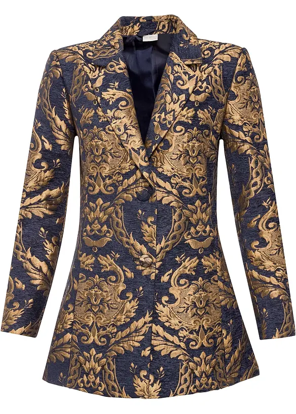 Blazer aus glänzendem Jacquard, bonprix