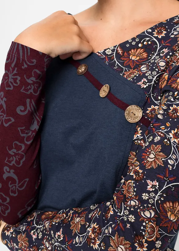 Langarmshirt mit Knöpfen, bonprix