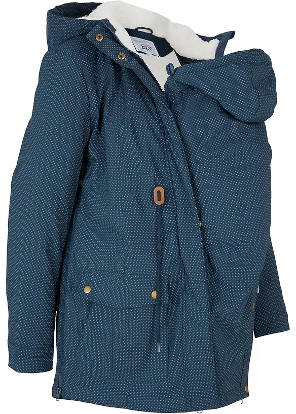 3-in-1 kuschelig gefütterte Umstands- und Tragejacke, bonprix