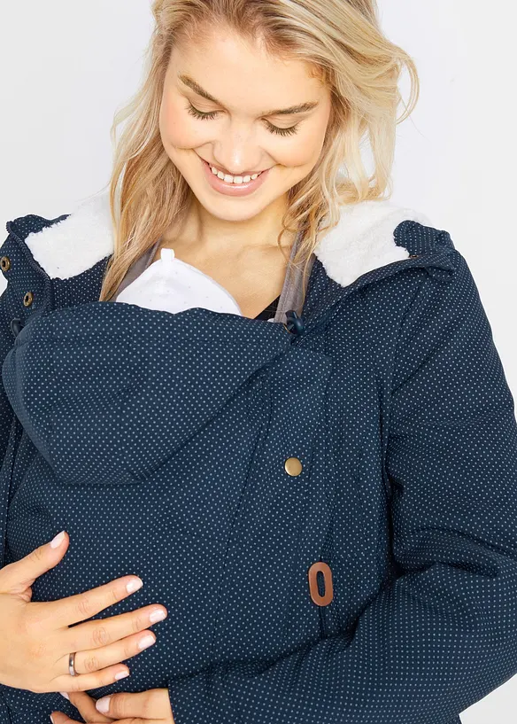 3-in-1 kuschelig gefütterte Umstands- und Tragejacke, bonprix