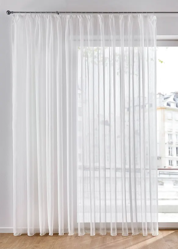 Voilage jacquard contenant du polyester recyclé, bonprix