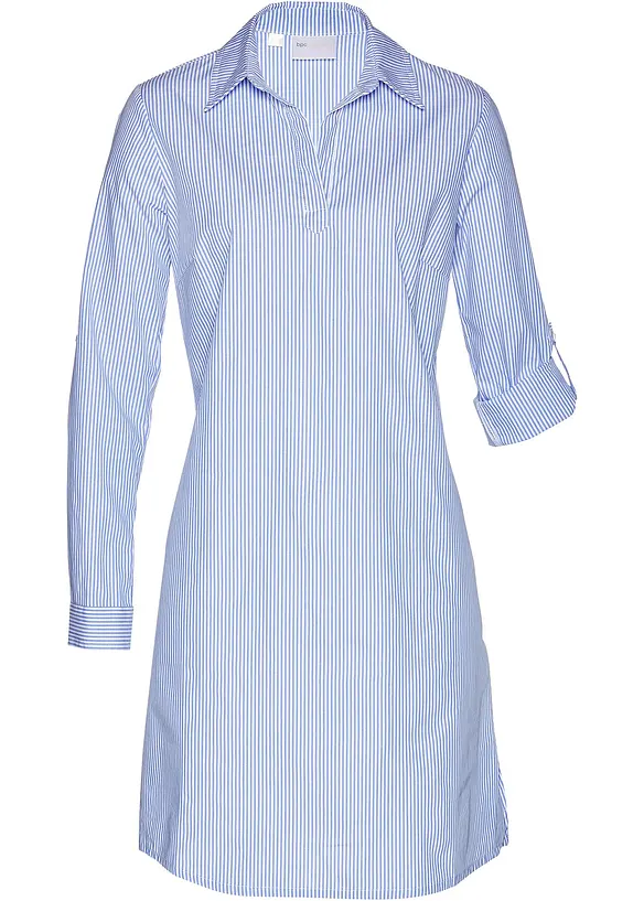 Hemdblusenkleid aus reiner Baumwolle, bonprix