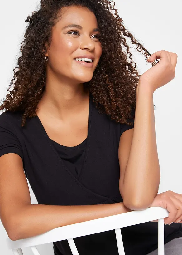2-in-1 Umstands- und Stillshirts (2er Pack), bonprix