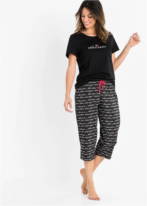 Pyjama corsaire 100% coton, bonprix