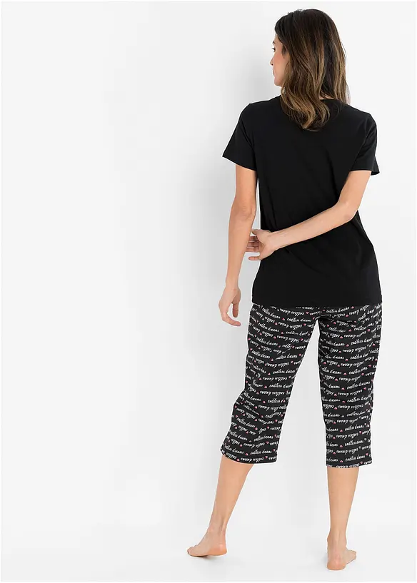 Pyjama corsaire 100% coton, bonprix