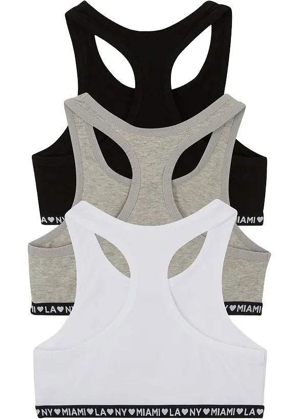 Lot de 3 brassières avec coton doux, bonprix