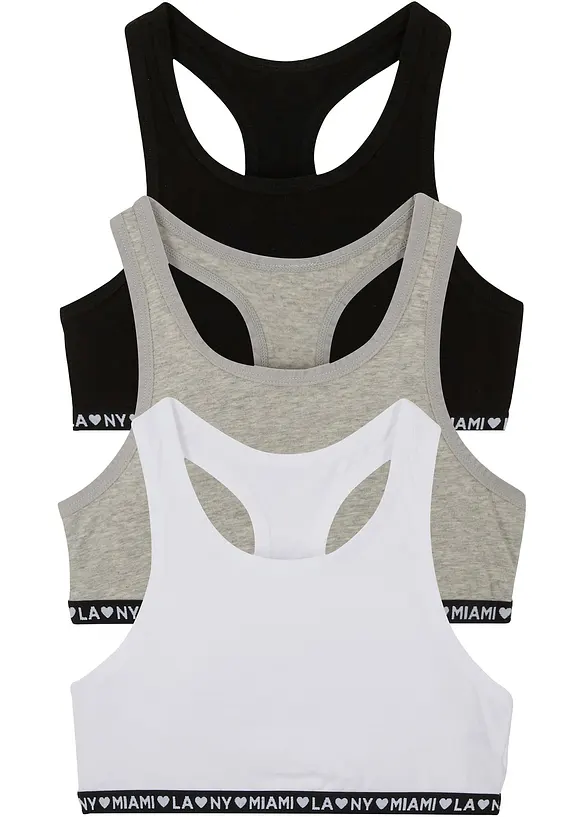 Lot de 3 brassières avec coton doux, bonprix