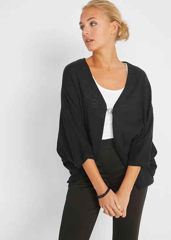 Gilet en fine maille 100% coton, bonprix