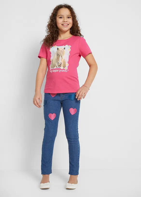 Lot de 2 T-shirts 100% coton, bonprix