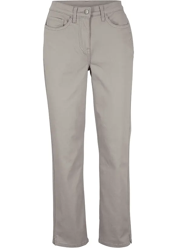 Pantalon droit et extensible, taille mi-haute, bonprix