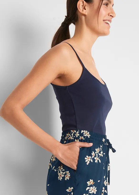 Viskose-Shorts mit Bindegürtel (2er Pack), bonprix