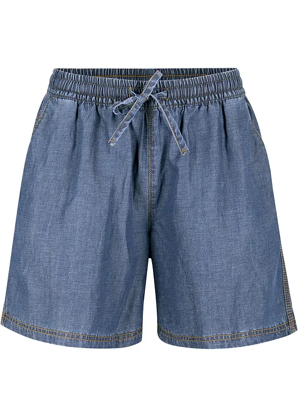 Short en denim léger avec du lin, bonprix