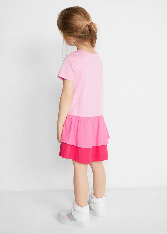 Robe en jersey et robe de poupée (ens. 2 pces) 100% coton, bonprix