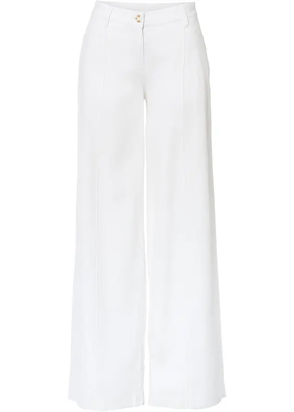 Palazzo-Hose aus luftigem Leinen-Mix, bonprix