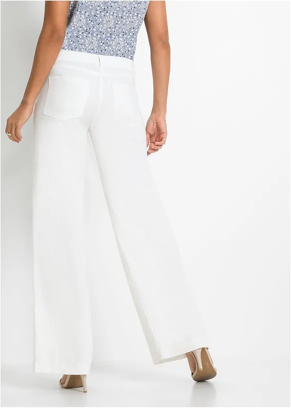 Palazzo-Hose aus luftigem Leinen-Mix, bonprix